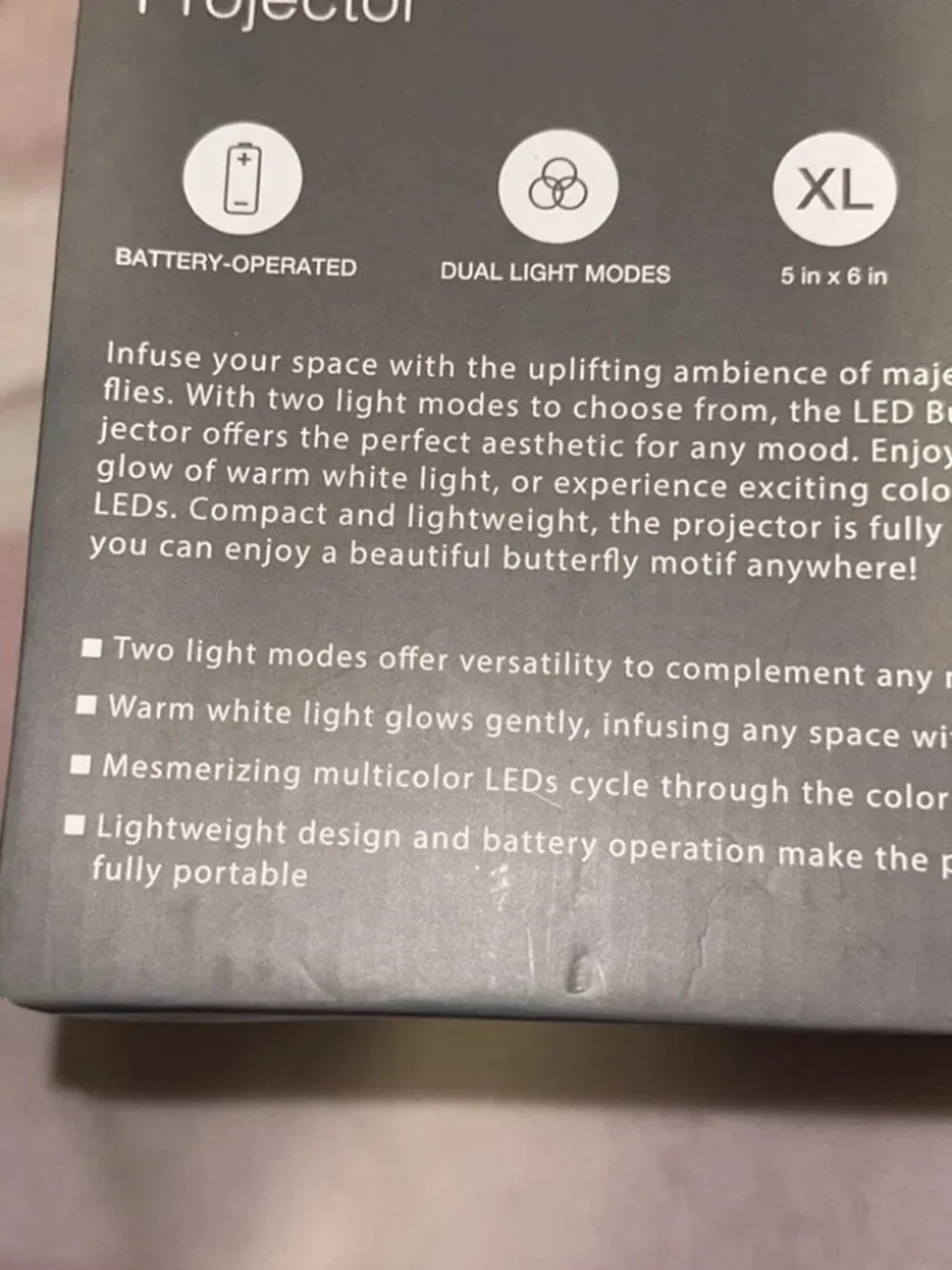 [BOGO] NWT Brookstone Purple LED Butterfly‎ Projector